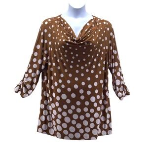 Susan Graver Cowl Neck‎ Tunic Blouse 2X
